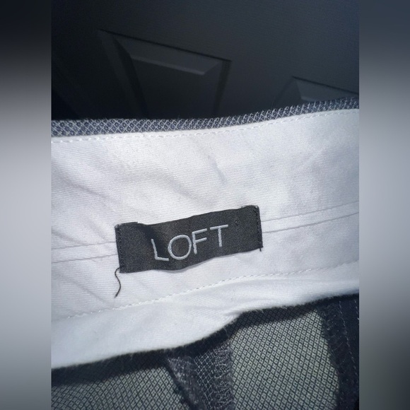 Loft Women’s Size 4 Blue Dot Marisa Trouser Dress Pants Flat Straight Leg S - Picture 4 of 14